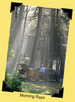 morning rays on teardrop